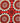 Print- Wreath #1 Red-100% Linen on Belgian Fabric 7.5 Oz.By Instalinen.com-End Roll- SALE InstaLinen.com