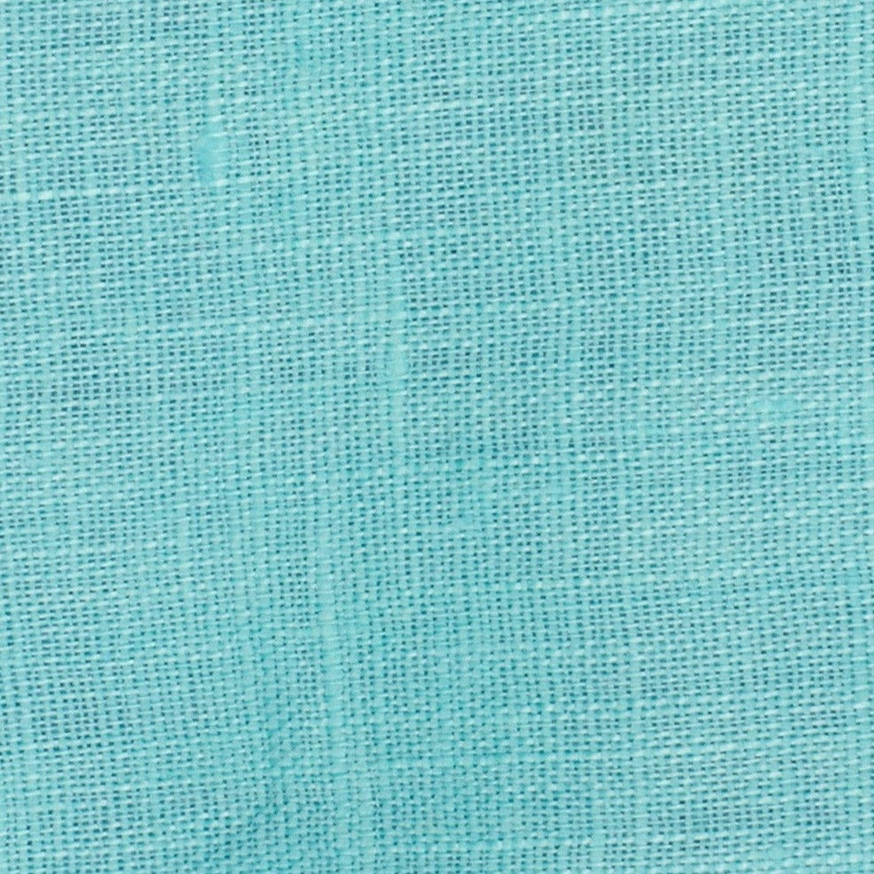 Italy Turquoise Blue 2 - 100% Linen 3.5 Oz (Light/Medium Weight | 56 Inch Wide | Washed) Solid |/By:Instalinen.com